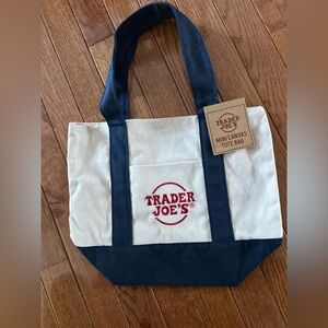 BRAND NEW Trader Joe’s navy blue mini tote bag